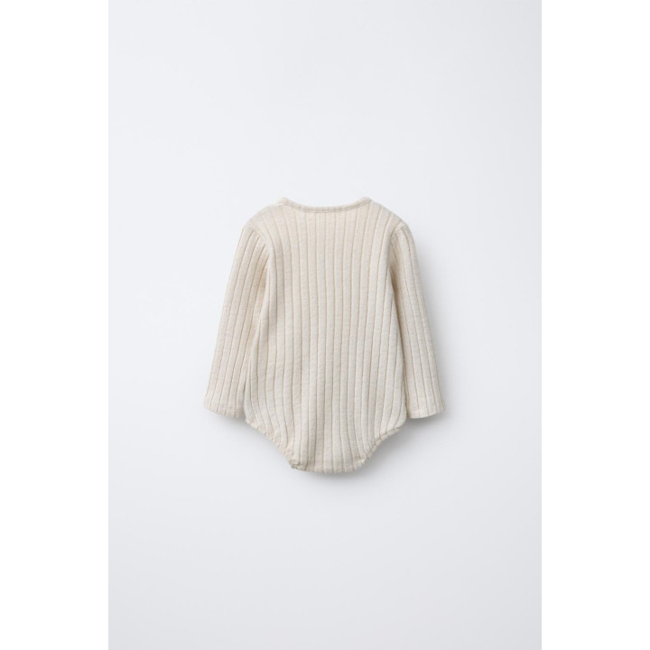 БОДИ В РУБЧИК ИЗ МЯГКОЙ ТКАНИ