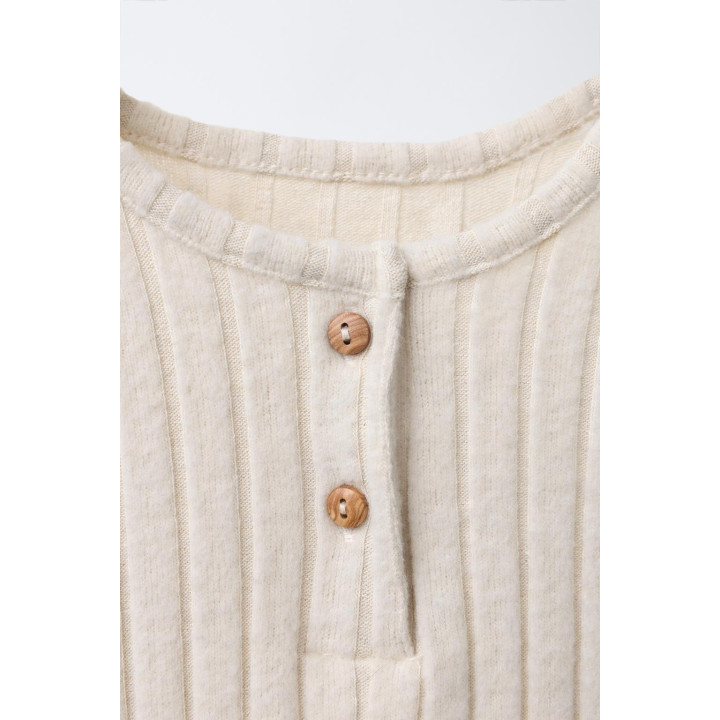 БОДИ В РУБЧИК ИЗ МЯГКОЙ ТКАНИ