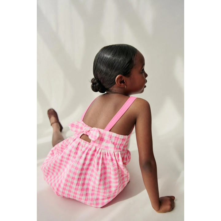 Платье с текстурой и принтом с бантом