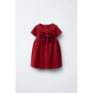 ПЛАТЬЕ ИЗ ТРИКОТАЖА «РОМА» С БАРХАТНЫМ БАНТОМ