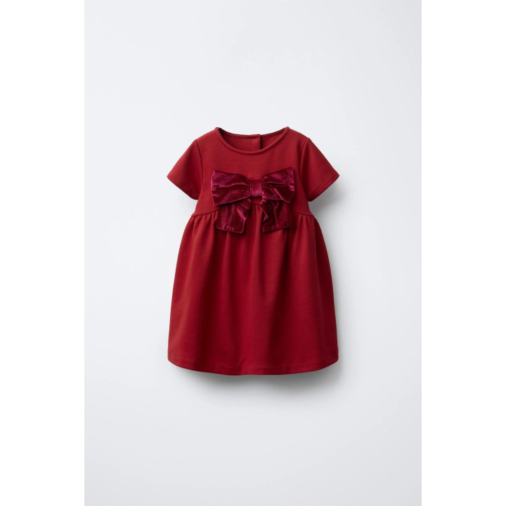 ПЛАТЬЕ ИЗ ТРИКОТАЖА «РОМА» С БАРХАТНЫМ БАНТОМ