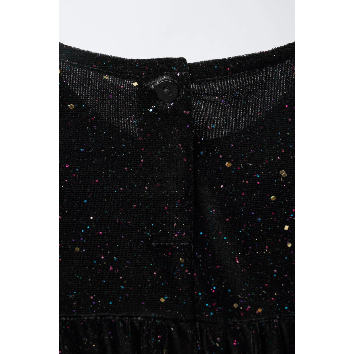 БАРХАТНОЕ ПЛАТЬЕ С БАНТОМ И БЛЁСТКАМИ