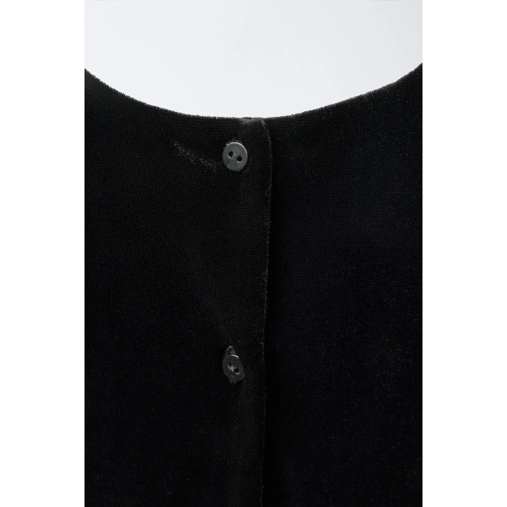 ДЛИННЫЙ БАРХАТНЫЙ КОМБИНЕЗОН С БАНТОМ