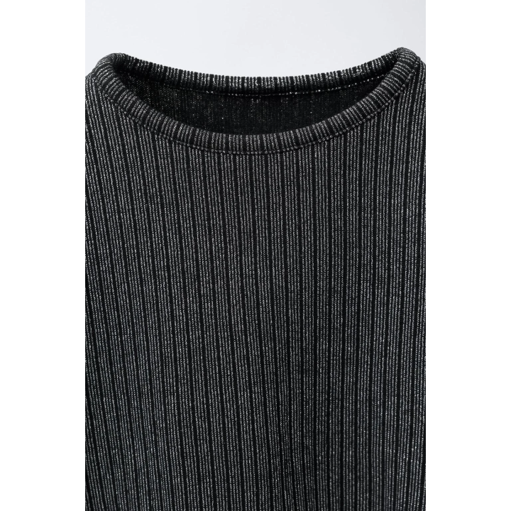 Мерцающая рубашка с ребристым узором