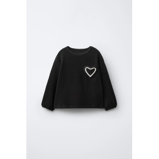 Футболка из мягкого трикотажа с карманом в форме сердца