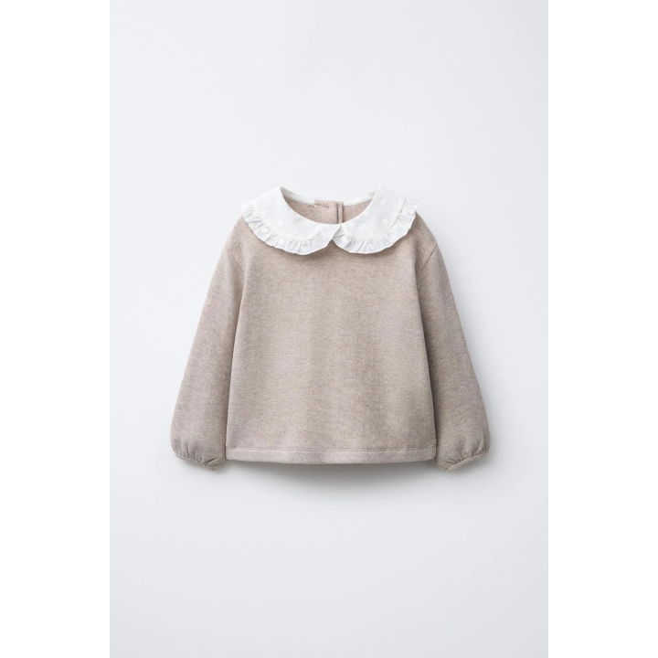 ФУТБОЛКА SOFT TOUCH С ВЫШИТЫМ ОТЛОЖНЫМ ВОРОТНИКОМ