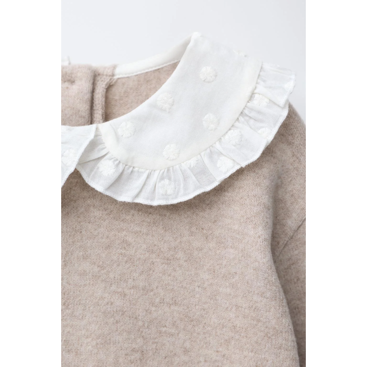 ФУТБОЛКА SOFT TOUCH С ВЫШИТЫМ ОТЛОЖНЫМ ВОРОТНИКОМ