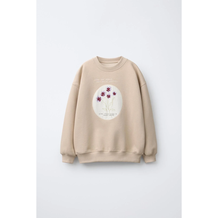 ТОЛСТОВКА С ВЫШИТОЙ НАШИВКОЙ