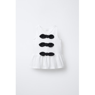 КОМБИНИРОВАННАЯ ФУТБОЛКА С БАНТАМИ