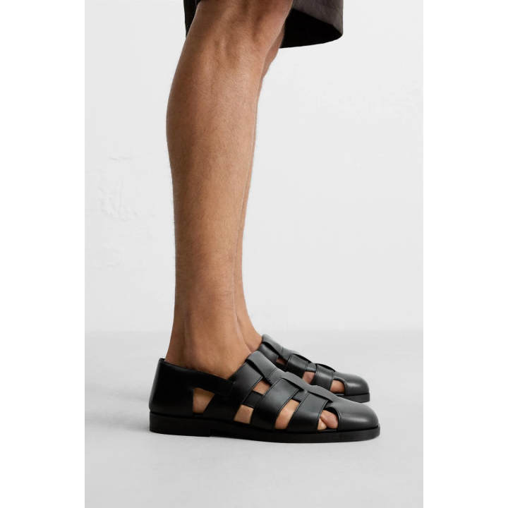 Кожаные сандалии-кейдж