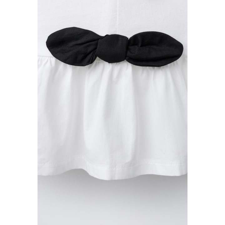 КОМБИНИРОВАННАЯ ФУТБОЛКА С БАНТАМИ