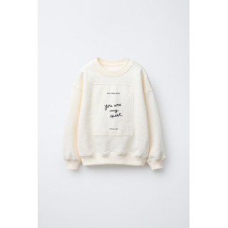 ТОЛСТОВКА С НАШИВКОЙ И РЕЛЬЕФНОЙ НАДПИСЬЮ