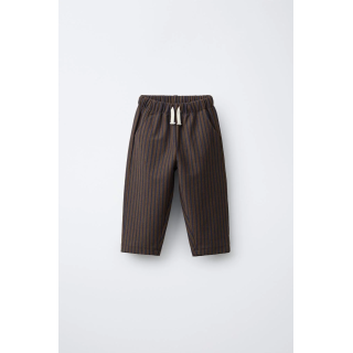 БРЮКИ BAGGY В ПОЛОСКУ ИЗ РЕЛЬЕФНОЙ ТКАНИ