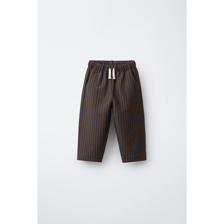 БРЮКИ BAGGY В ПОЛОСКУ ИЗ РЕЛЬЕФНОЙ ТКАНИ