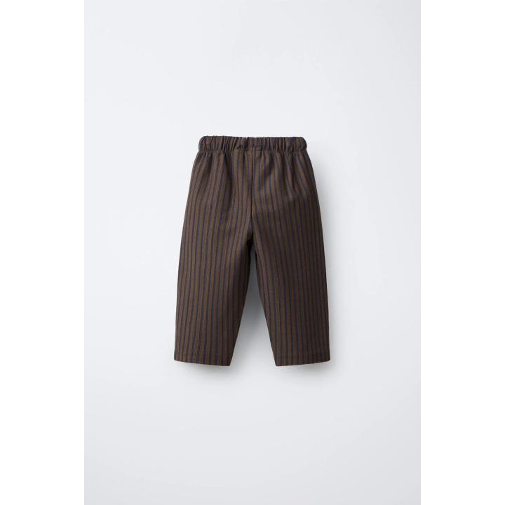 БРЮКИ BAGGY В ПОЛОСКУ ИЗ РЕЛЬЕФНОЙ ТКАНИ