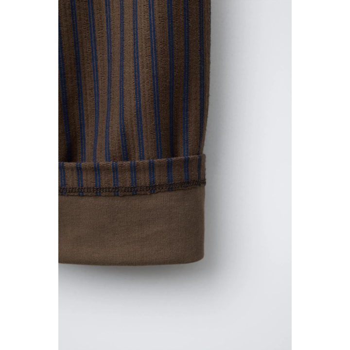 БРЮКИ BAGGY В ПОЛОСКУ ИЗ РЕЛЬЕФНОЙ ТКАНИ