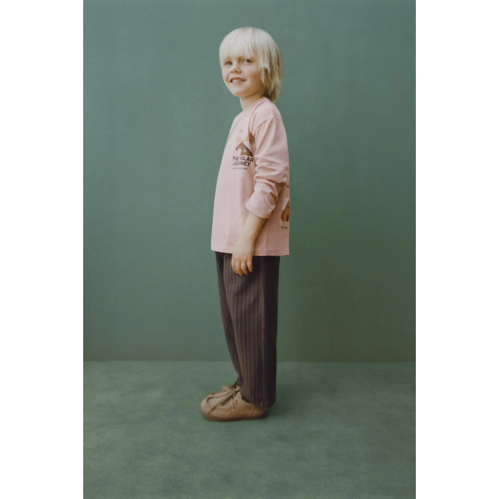 БРЮКИ BAGGY В ПОЛОСКУ ИЗ РЕЛЬЕФНОЙ ТКАНИ