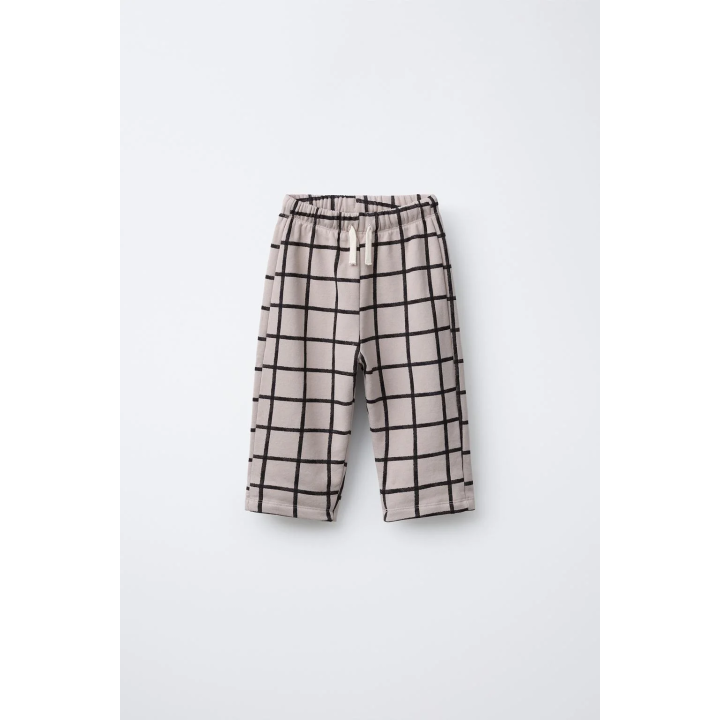 Широкие брюки из флиса в клетку