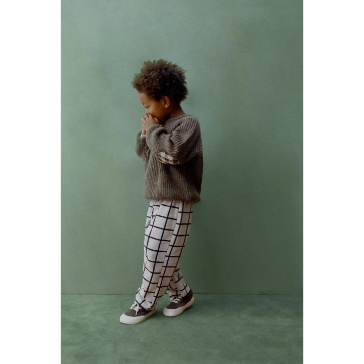 Широкие брюки из флиса в клетку