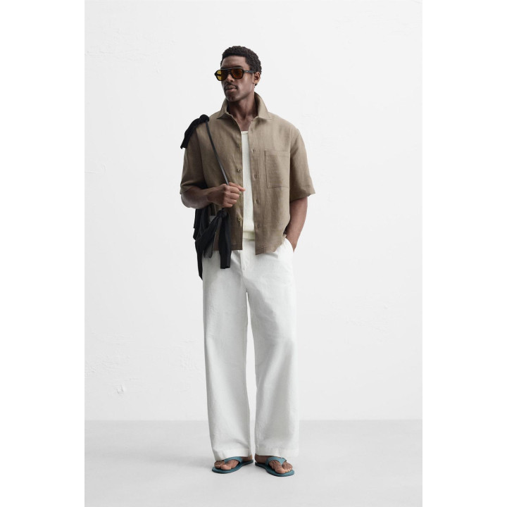 РУБАШКА ИЗ ВИСКОЗЫ И ДЖУТА