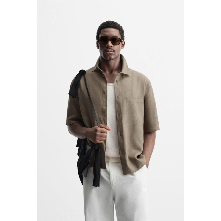 РУБАШКА ИЗ ВИСКОЗЫ И ДЖУТА