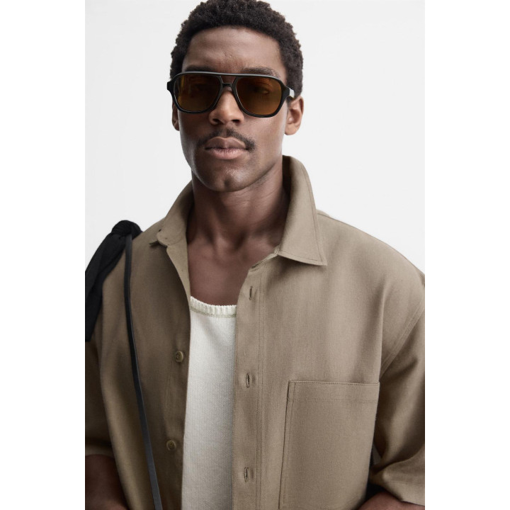 РУБАШКА ИЗ ВИСКОЗЫ И ДЖУТА