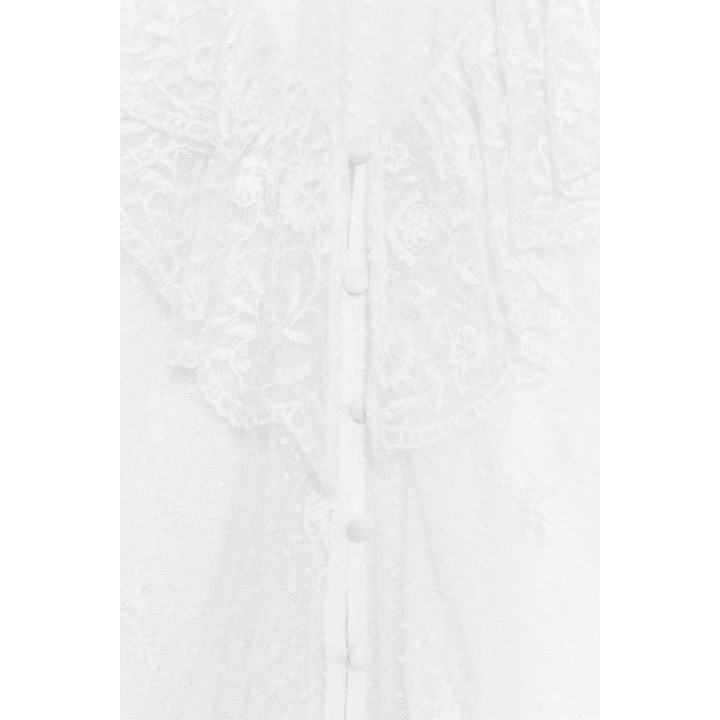 ПОЛУПРОЗРАЧНАЯ БЛУЗА В РОМАНТИЧЕСКОМ СТИЛЕ