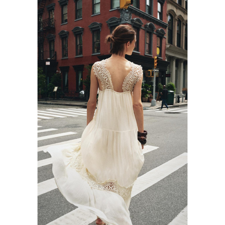 КОМБИНИРОВАННОЕ ПЛАТЬЕ-КОМБИНАЦИЯ С КРУЖЕВОМ