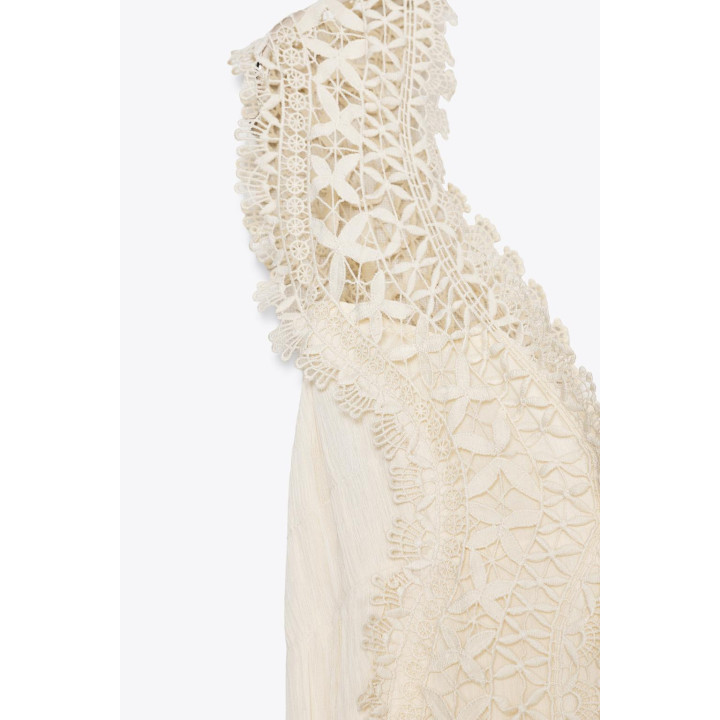 КОМБИНИРОВАННОЕ ПЛАТЬЕ-КОМБИНАЦИЯ С КРУЖЕВОМ