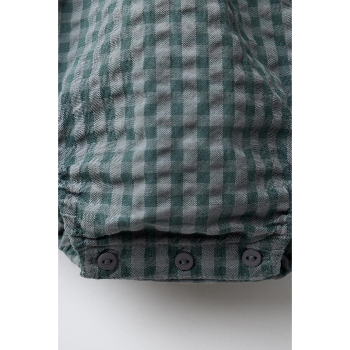 КОМБИНЕЗОН В КЛЕТКУ С ВЫШИВКОЙ