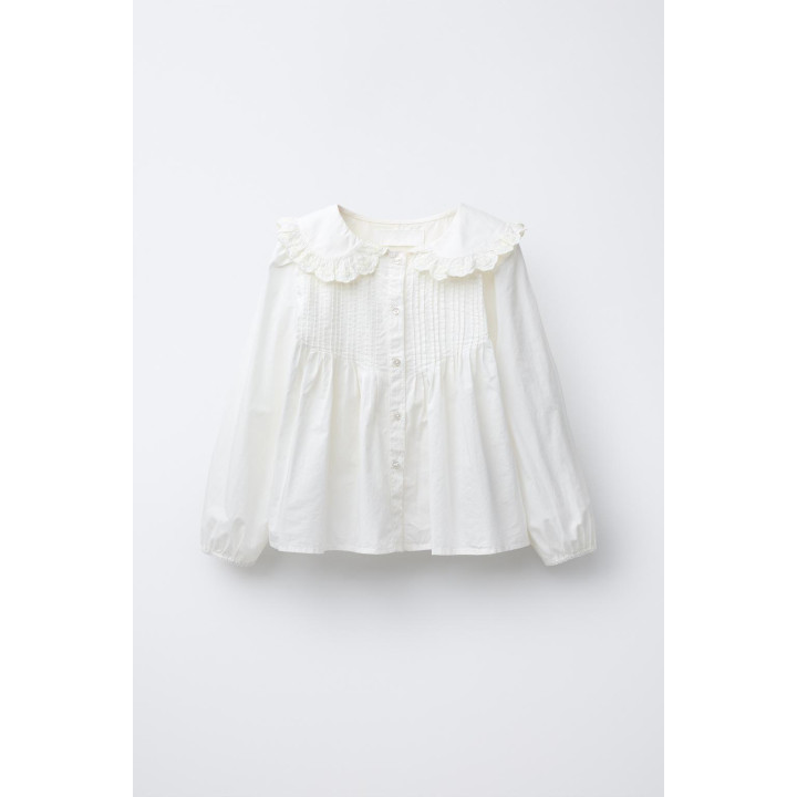 РУБАШКА С КРУГЛЫМ ВОРОТНИКОМ