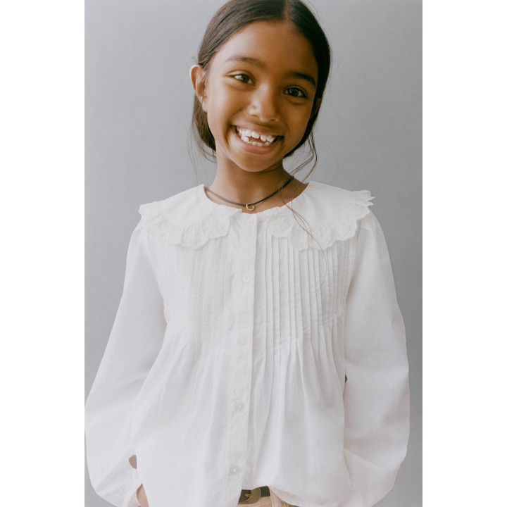 РУБАШКА С КРУГЛЫМ ВОРОТНИКОМ