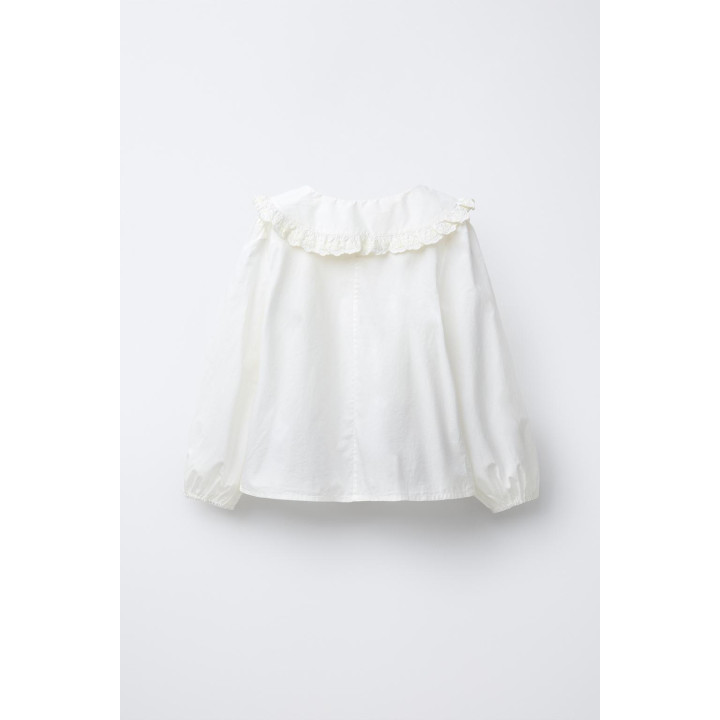 РУБАШКА С КРУГЛЫМ ВОРОТНИКОМ