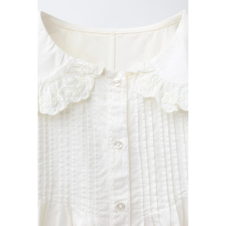 РУБАШКА С КРУГЛЫМ ВОРОТНИКОМ