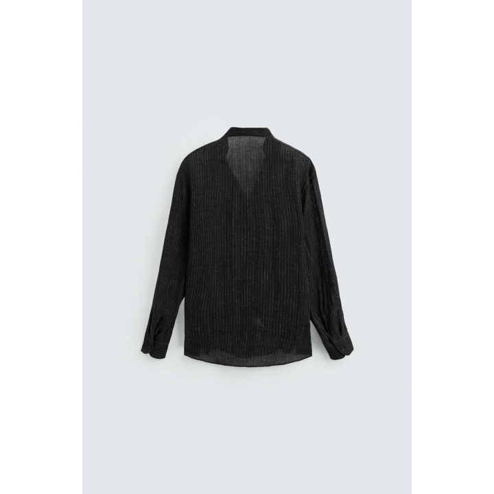 РУБАШКА ИЗ ПОЛУПРОЗРАЧНОЙ ТКАНИ С РЕЛЬЕФОМ