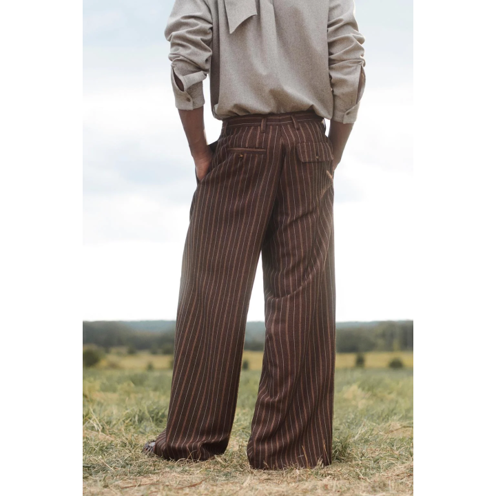 Широкие брюки в полоску ограниченной серии