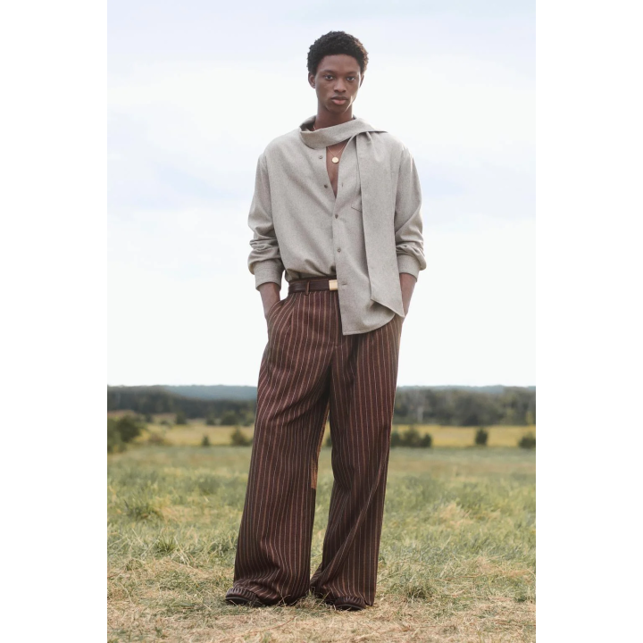 Широкие брюки в полоску ограниченной серии