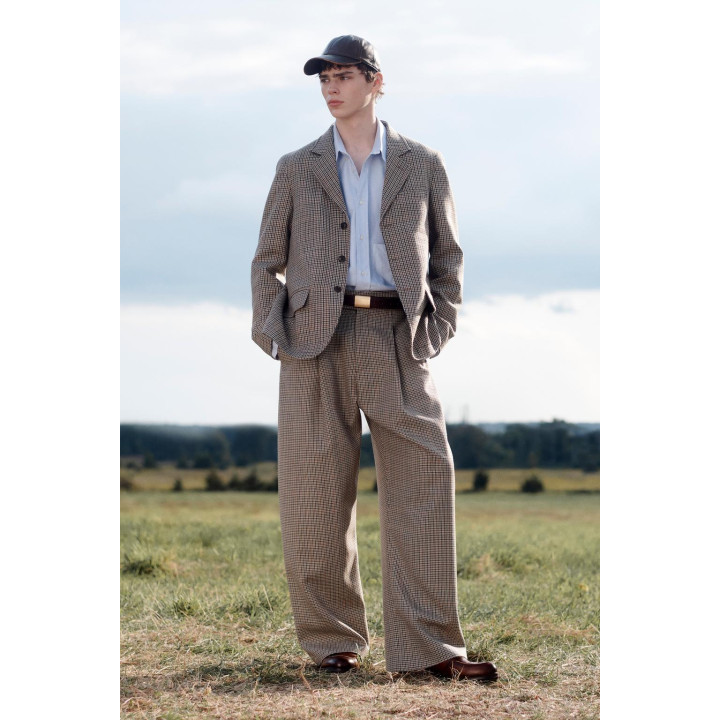 Брюки из шерсти в клетку, лимитированная коллекция