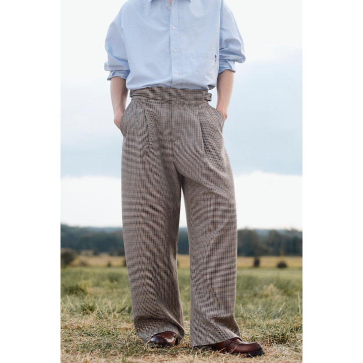 Брюки из шерсти в клетку, лимитированная коллекция