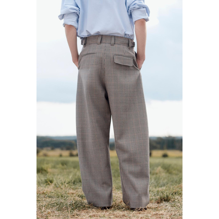 Брюки из шерсти в клетку, лимитированная коллекция
