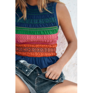 ТРИКОТАЖНЫЙ ТОП «СОТЫ»