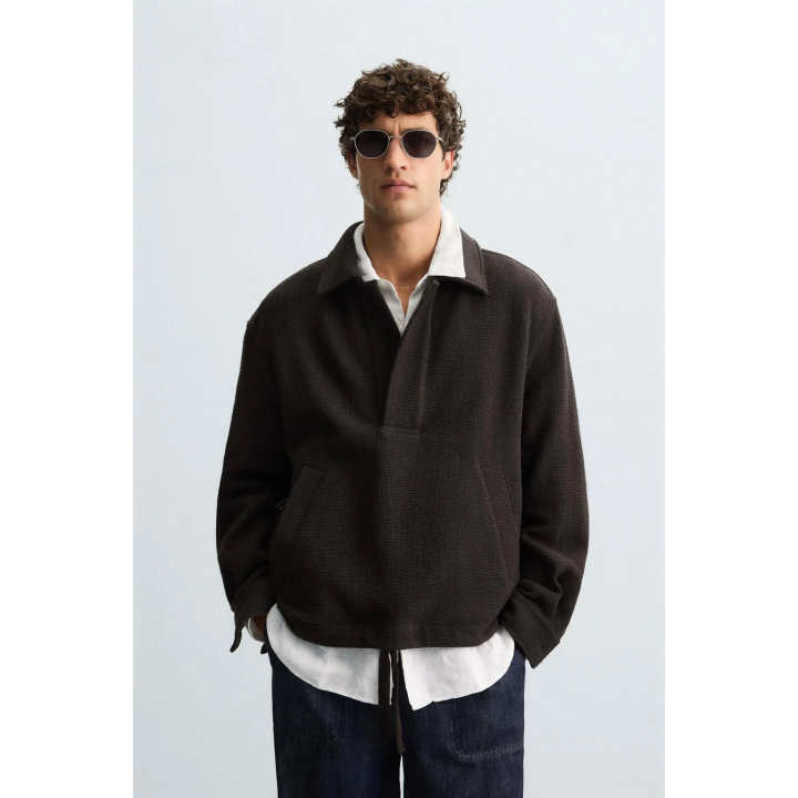 КУРТКА-РУБАШКА ПОЛО ИЗ ТКАНИ