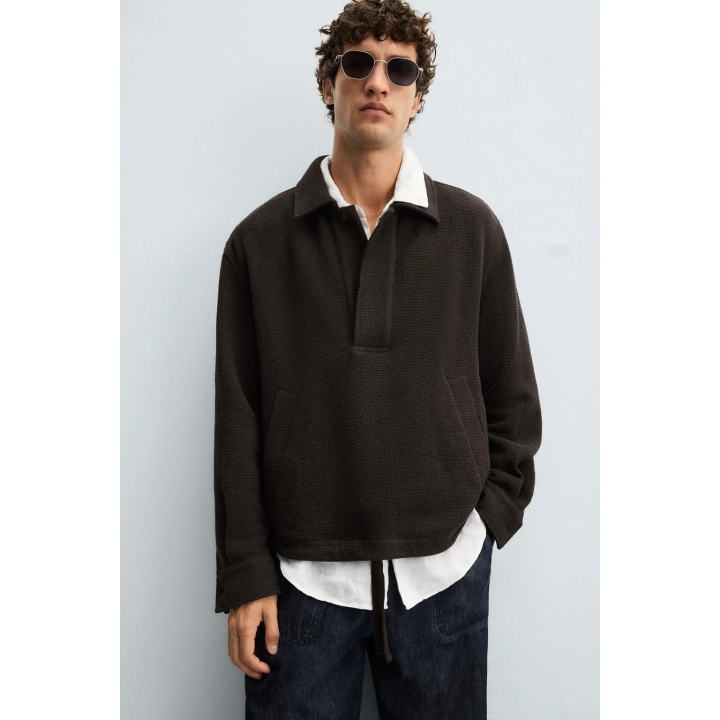 КУРТКА-РУБАШКА ПОЛО ИЗ ТКАНИ