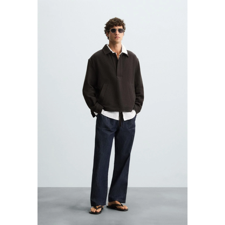 КУРТКА-РУБАШКА ПОЛО ИЗ ТКАНИ