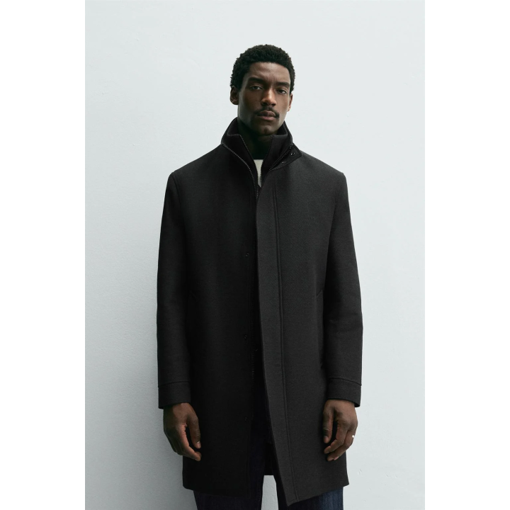 ПАЛЬТО СО СЪЕМНЫМ ВОРОТНИКОМ