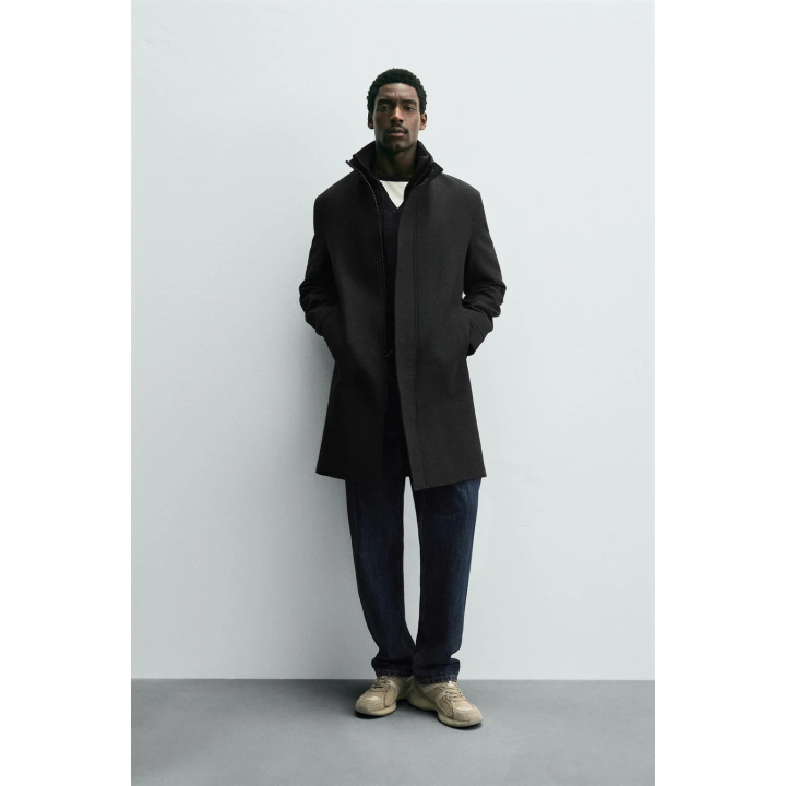 ПАЛЬТО СО СЪЕМНЫМ ВОРОТНИКОМ