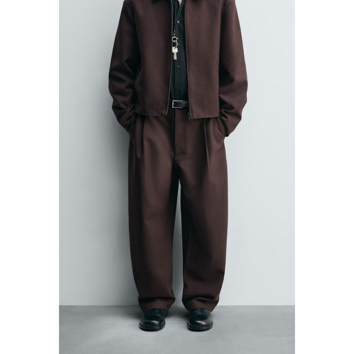 Брюки с завышенной талией и манжетами на резинке