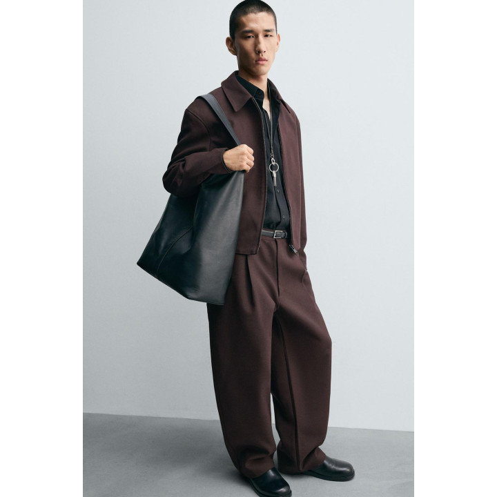 Брюки с завышенной талией и манжетами на резинке