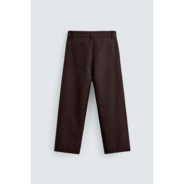 Брюки с завышенной талией и манжетами на резинке