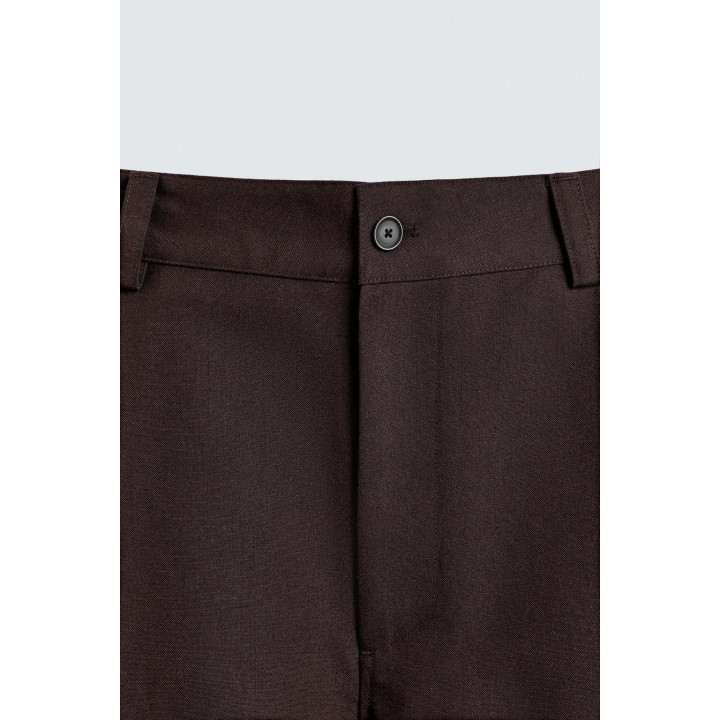 Брюки с завышенной талией и манжетами на резинке